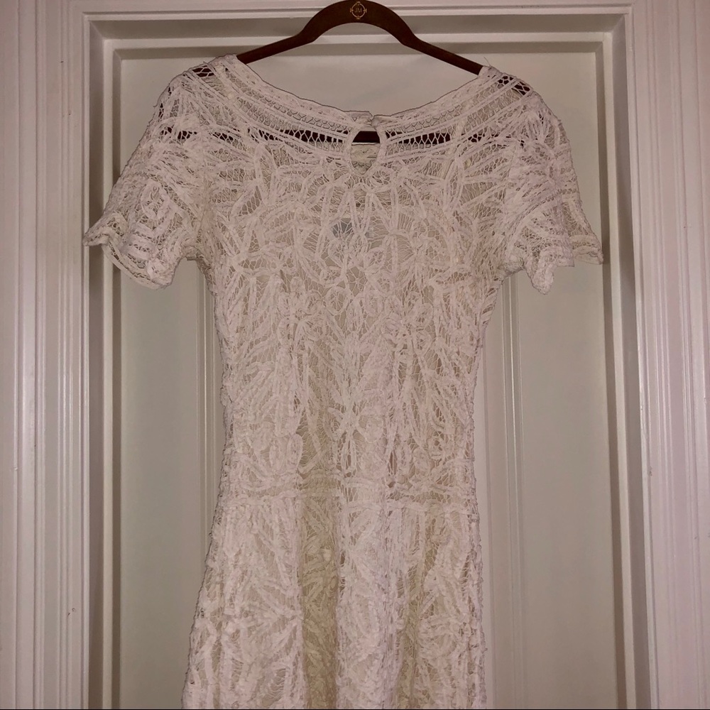 Cream Lace Dress w/ Slip inside!